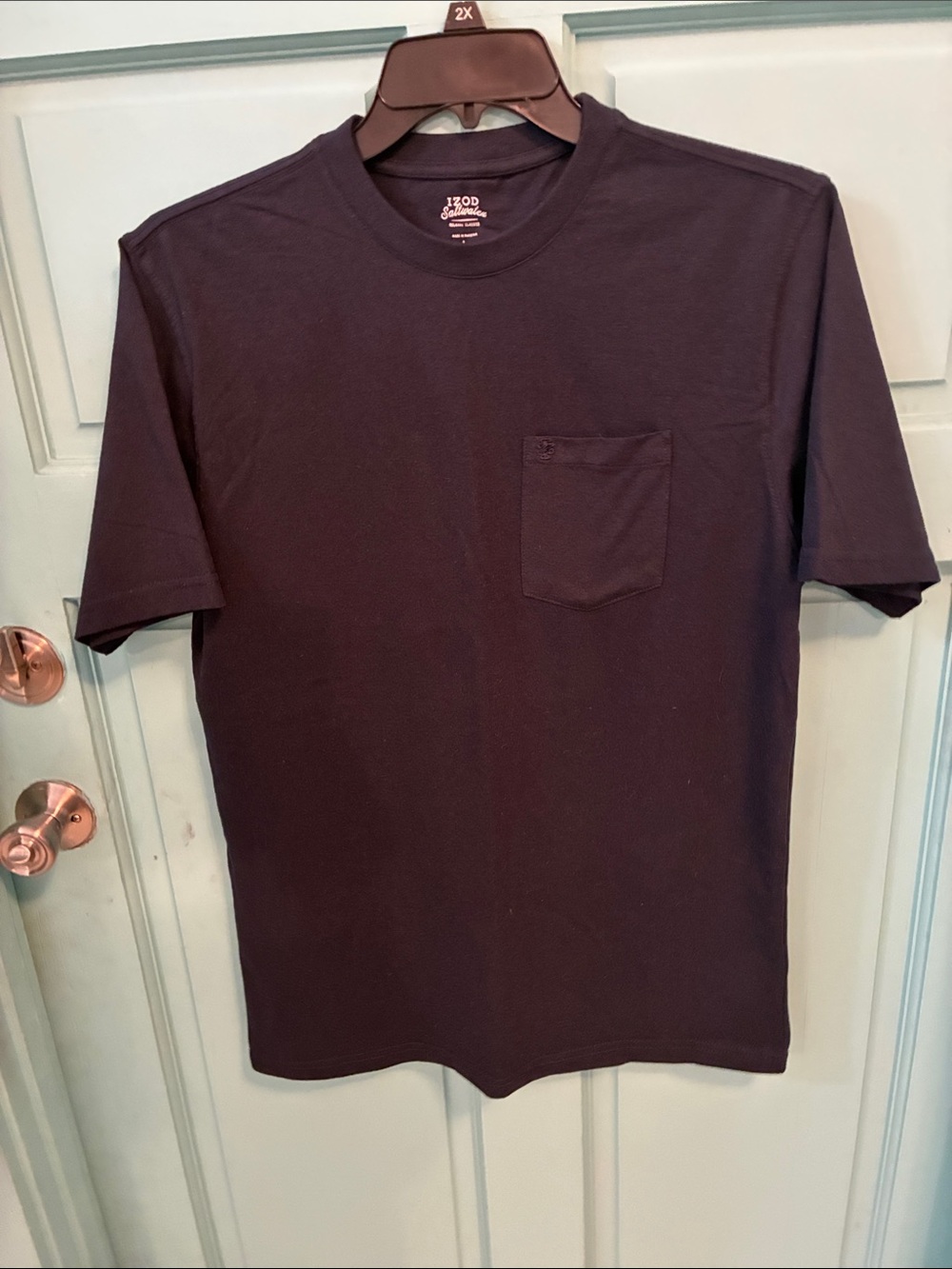 Izod Men's Dark Navy Short Sleeve Pocket Tee